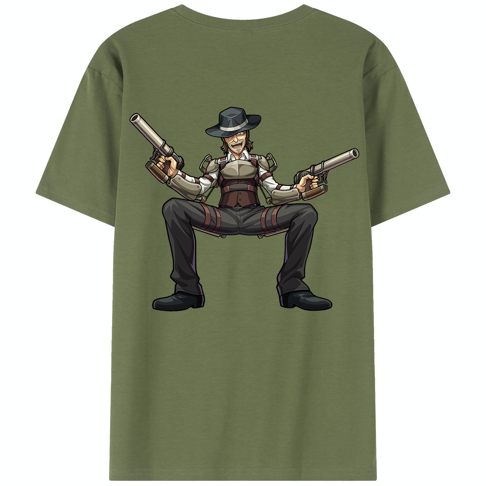 （画像用） 進撃の巨人 ケニー·アッカーマン Attack on Titan Kenny Ackerman 綿100％半袖Tシャツ（背面プリント）